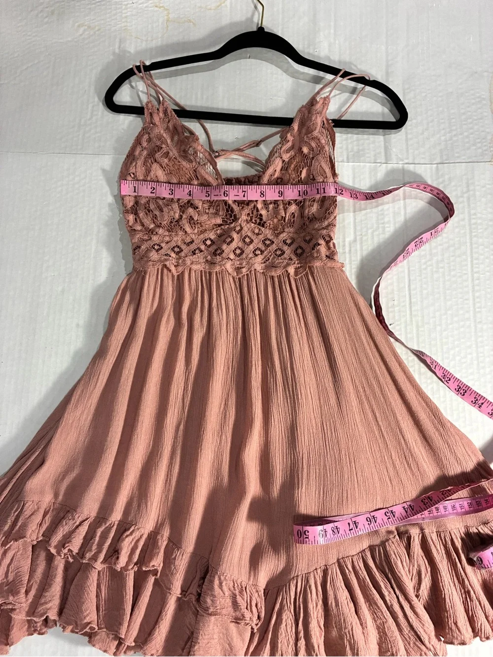 FREE PEOPLE RUFFLED ADELLA SLIP DRESS
